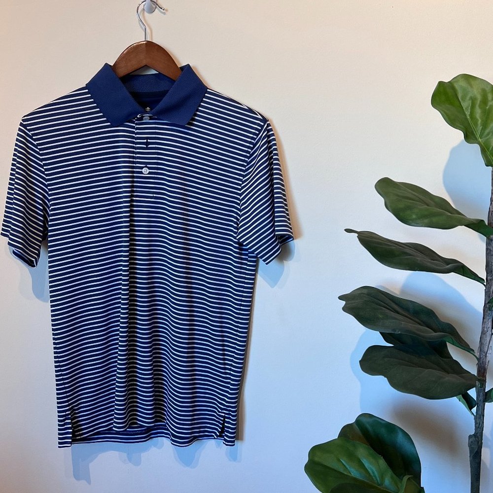 Brooks Brothers Men's Short Sleeve Striped Performance Polo
